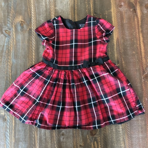 *2/$10* Red Plaid Holiday Dress